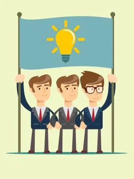 Idea concept flat design, vector Illustrazione stock