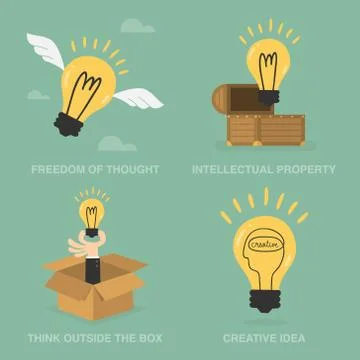 Idea Concept Of Freedom Of Though Stock Illustration