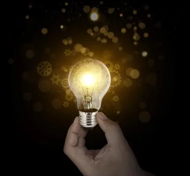 Idea concept with innovative technology, Brainstorming creativity, idea think Stock Photos