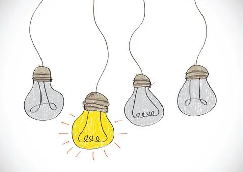 Idea concept light bulb Stock Illustration