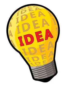 Idea concept, light bulb Stock Illustration
