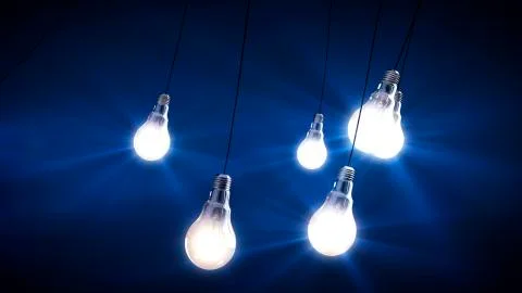 Idea concept with light bulbs Stock-Illustration