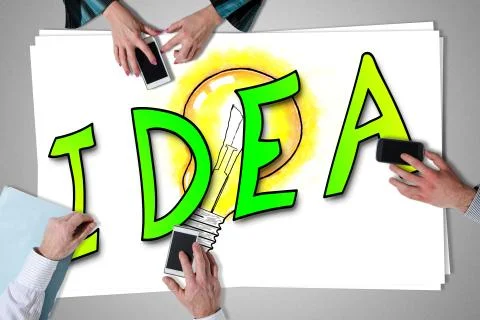 Idea concept placed on a desk 库存照片