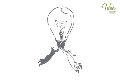 Idea concept sketch. Isolated vector illustration 스톡 일러스트