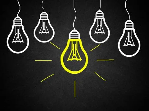 Idea concept.gray background Illustrazione stock