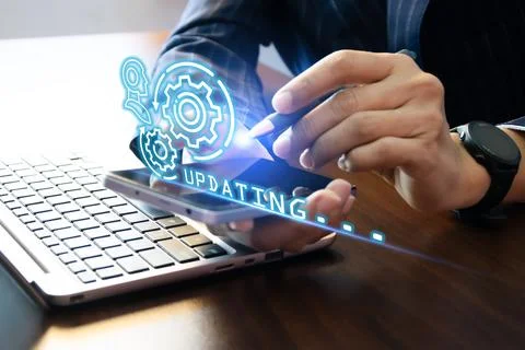 The idea of ??constantly updating or upgrading programs and systems. 스톡 사진