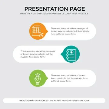Idea, Contact book, Click presentation Stock Illustration