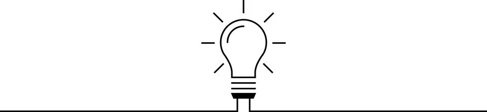 Idea creative banner sign different Light bulb icon. Innovation symbol creative Stock Illustration