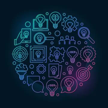 Idea creative bright llustration Stock Illustration