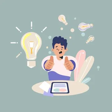 Idea creative concept design on dark background,clean vector Stock Illustration