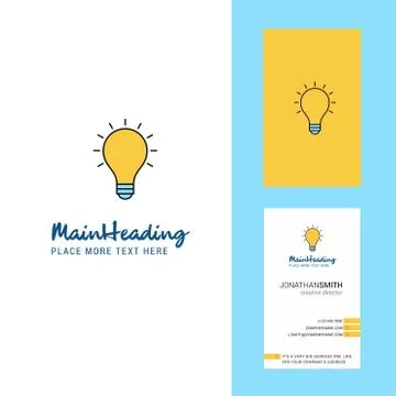 Idea  Creative Logo and business card. vertical Design Vector Stockillustratie