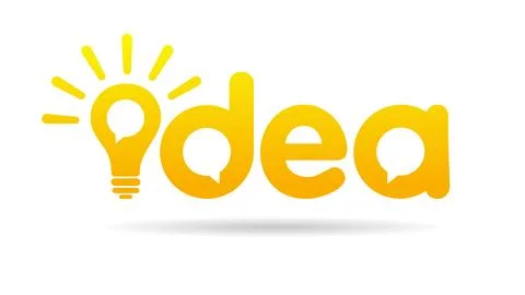 Idea creative word lettering Stock Illustration