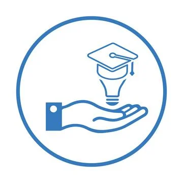 Idea, creativity, education icon. Blue color design. Stock Illustration