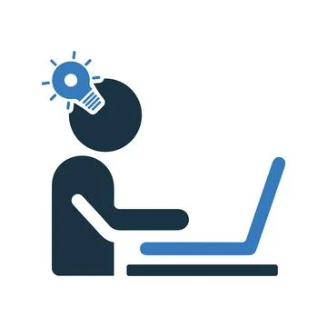 Idea, creativity icon. Editable vector logo. Stock Illustration