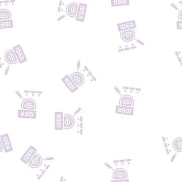 Idea of crowdsoursing glyph seamless pattern Illustrazione stock