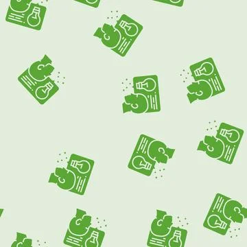 Idea customer testimonial glyph seamless pattern Stock Illustration