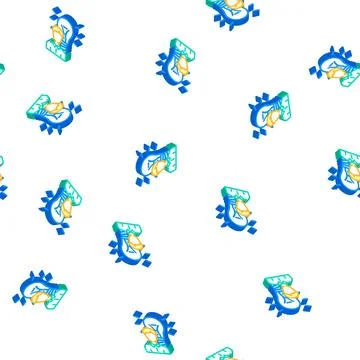 Idea customer testimonial isometric icon seamless pattern Stock Illustration