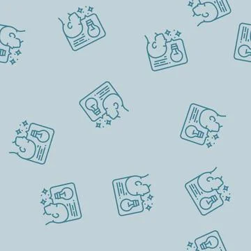 Idea customer testimonial line seamless pattern Stock Illustration