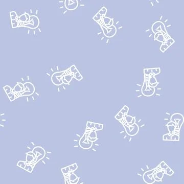 Idea customer testimonial line vector seamless pattern Stock Illustration