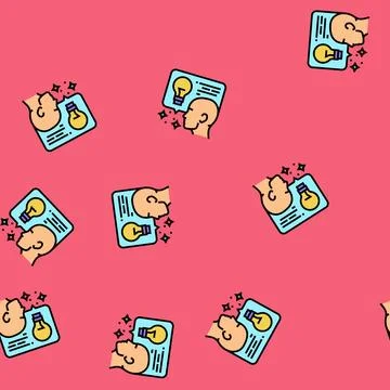 Idea customer testimonial vector seamless pattern Stock Illustration
