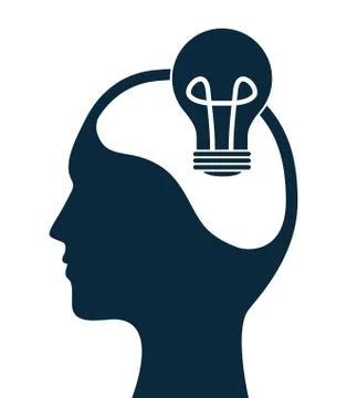 Idea design. Light bulb icon. Flat illustration , vector Stock Illustration