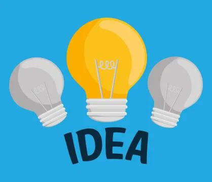Idea design. Light bulb icon. Flat illustration , vector Stock Illustration