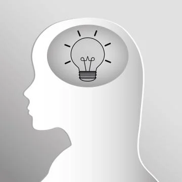 Idea design. Light bulb icon. Flat illustration , vector Stock Illustration
