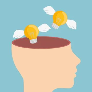 Idea design. Light bulb icon. Flat illustration , vector Stock Illustration