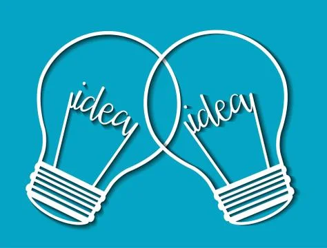 Idea design. Light bulb icon. Flat illustration , vector Stock Illustration