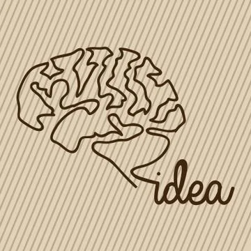 Idea design over beige background vector illustration Illustrazione stock