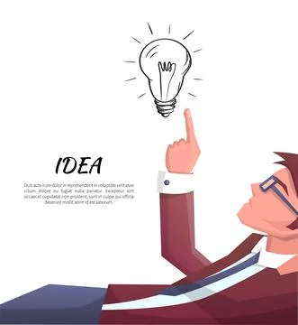 Idea Developer Electric Bulb Vector Illustration Illustrazione stock