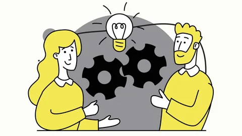 Idea development. Business cooperation, Collaboration. Experience and initiative Stock Footage 156196900