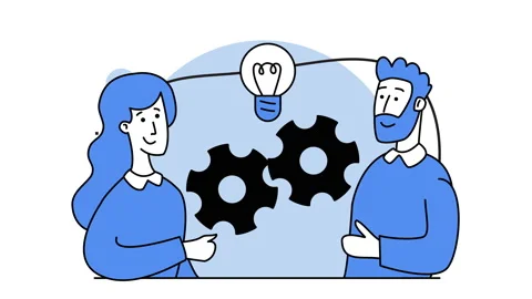 Idea development. Business cooperation, Collaboration. Experience and initiative Stock Footage 157150819