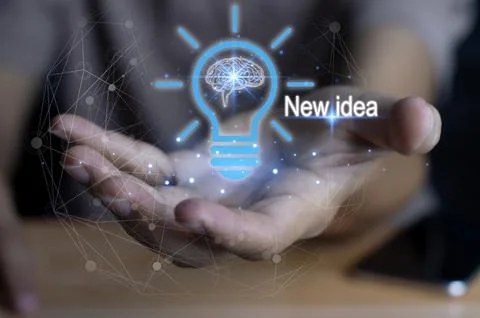 The idea of ??discovering new things, creating new things Stock Photos