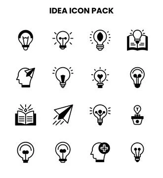 Idea DuoTone Design Icons Pack Stock Illustration