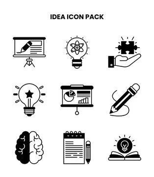 Idea DuoTone Graphics Icons Pack Stock Illustration