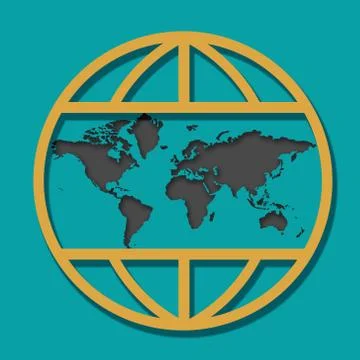 Idea of earth with sphere world map Stock Illustration