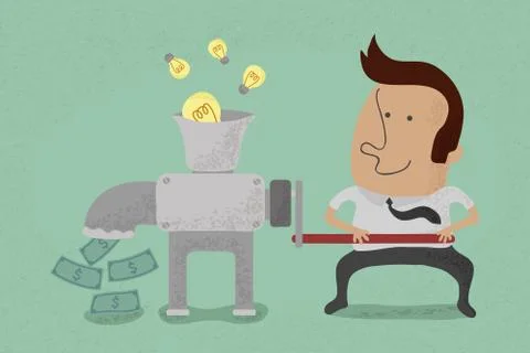 Idea is equal to money , eps10 vector format Stock Illustration