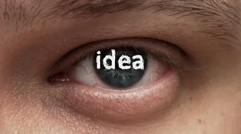 The idea in the eyes Video stock 54893497