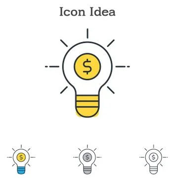 Idea flat icon design for info graphics and businesses Stock Illustration