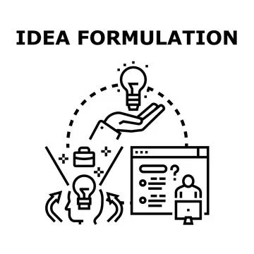 Idea formulation creative process development concept イラスト素材