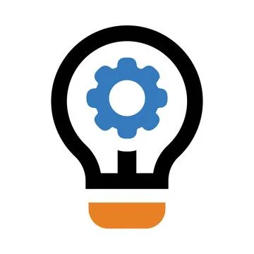 Idea, gear, bulb, light bulb, creative idea icon Stock Illustration