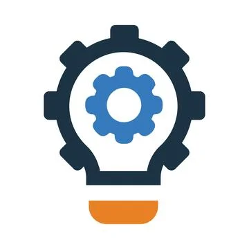 Idea, gear, bulb, light bulb, creative idea icon Stock Illustration