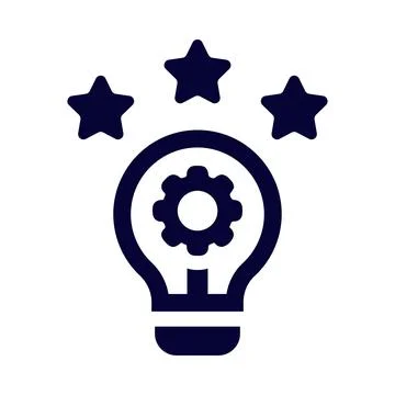 Idea, gear, bulb, light bulb, creative idea icon Stock Illustration