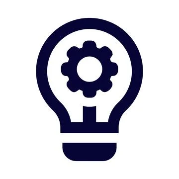 Idea, gear, bulb, light bulb, creative idea icon Stock Illustration