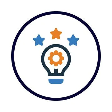 Idea, gear, bulb, light bulb, creative idea icon Stock Illustration