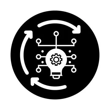 Idea Generating Icon, Smart Idea Icon, Idea Generator Stock Illustration