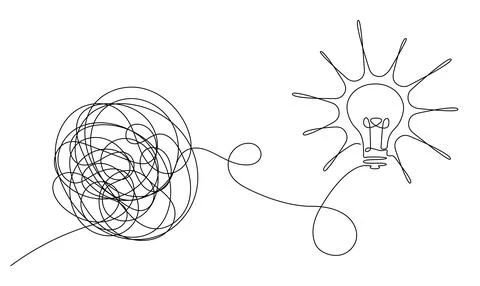 Idea generation and collecting thoughts concept イラスト素材