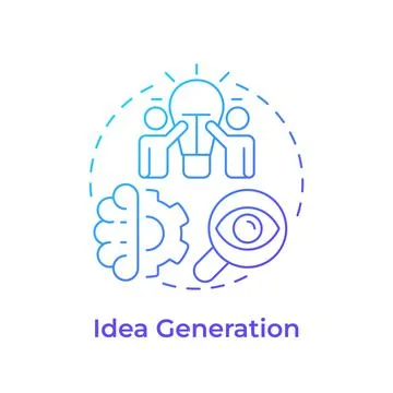 Idea generation blue gradient concept icon Stock Illustration