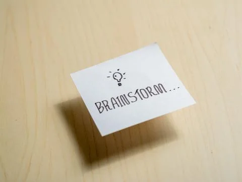 Idea generation in a creative environment close-up of a brainstorming session Foto stock